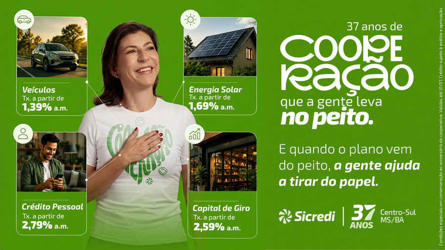 Center sicredi 37 anos comercial