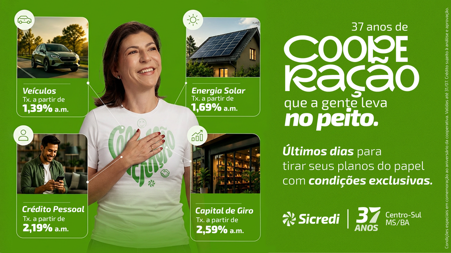 Center sicredi ltimos dias campanha comercial 37 anos